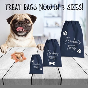 Pet Treat Bag in 3 sizes, Mini Treat Bag, Training Treats, Dog Walking Treats, Dog Gift, Gift for Dog Lovers, Personalised Dog Treat Bag,