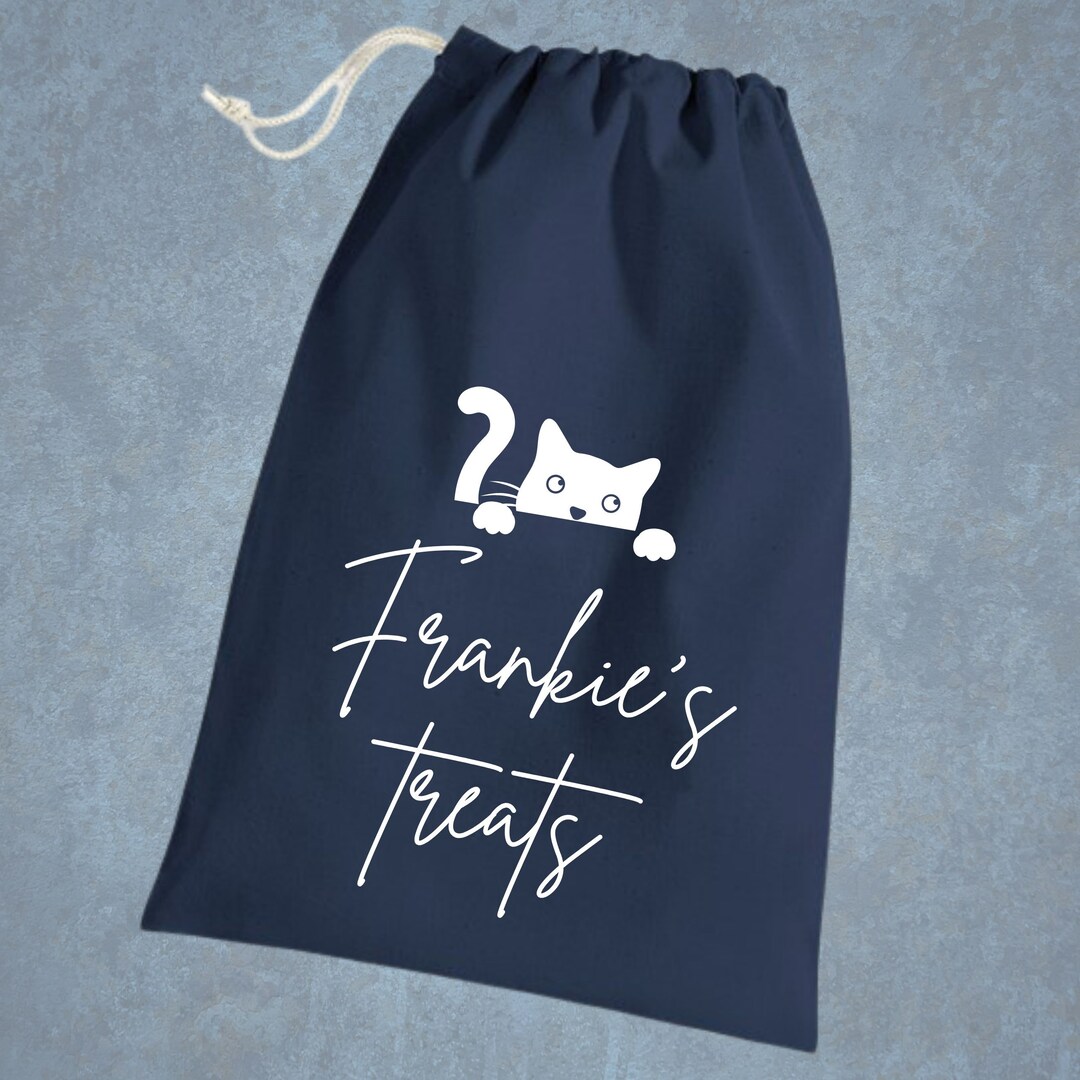 Personalised Cat Treat Bag, Pet Treat Bag, Cat Treat Bag, Training