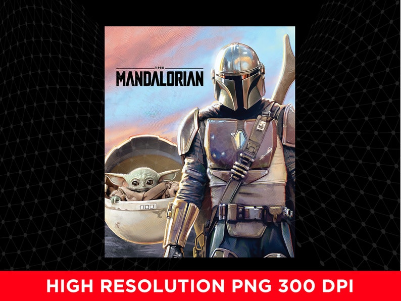 Star Wars The Mandalorian The Child Painting Star Wars PNG | Etsy