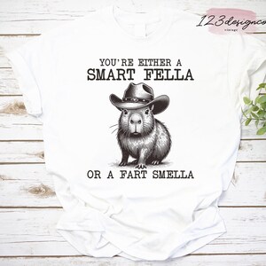Smart Fella Capybara Vintage T-Shirt, Washed Shirt, Vintage Distressed, Capybara Gift, Cute Animal Shirt, Funny Quotes Shirt, Capybara Lover