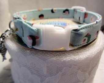 Sushi Cat Collar: Fun Food Collar with Breakaway Buckle