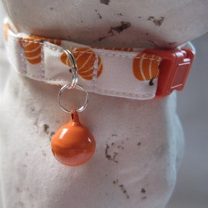 Tossed Pumpkins Cat Collar, Breakaway Buckle, Autumn Halloween Collar image 4