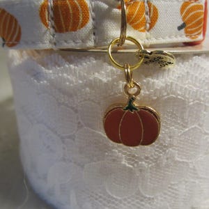 Tossed Pumpkins Cat Collar, Breakaway Buckle, Autumn Halloween Collar image 2