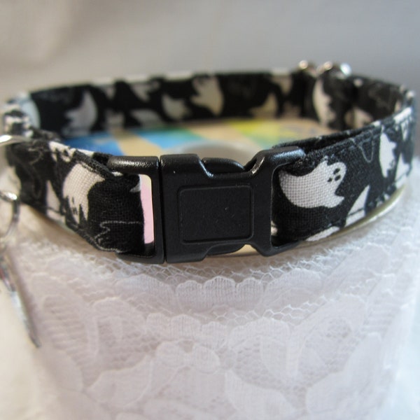 Spooky ghost cat collar Halloween collar, scary collar, soft cat collar