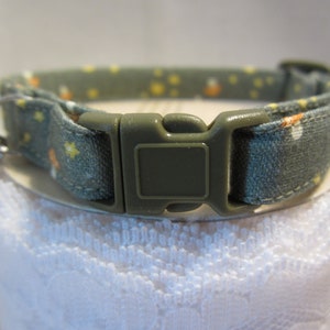 Mushrooms and Stars soft cat collar, safety breakaway , fun cat collar, whimsical cat