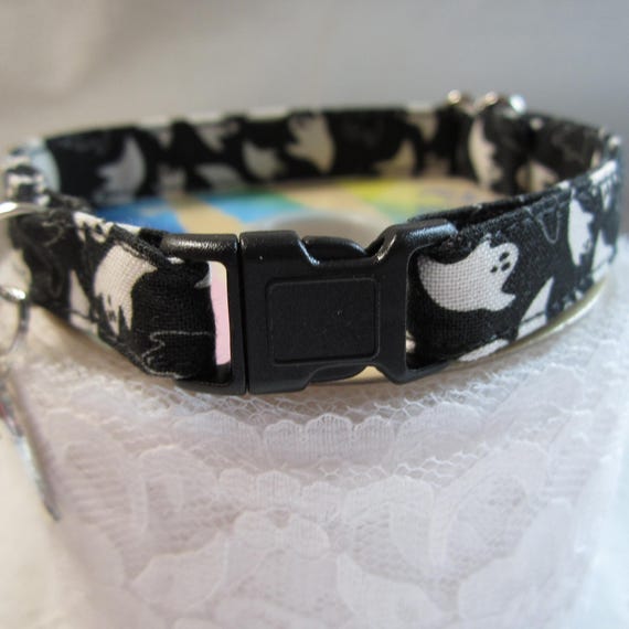 Spooky Ghost Cat Collar: Halloween Breakaway Collar