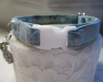 Winter Snowflake Cat Collar, Safety Breakaway Buckle
