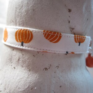 Tossed Pumpkins Cat Collar, Breakaway Buckle, Autumn Halloween Collar image 5