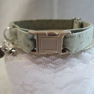 Mushroom Patch ( sage) soft cat collar
