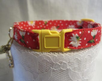 Collar suave para gatos Daisy on Red