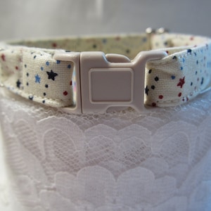 Tiny little stars soft cat collar, celestial cat collar, shooting star collar, lightweight cat collar