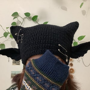 Cat Ears Hat, Cat Ear Beanie, Knit Cat Ear Beanie, Cat Beanie, Cat Hat, Winter Accessories