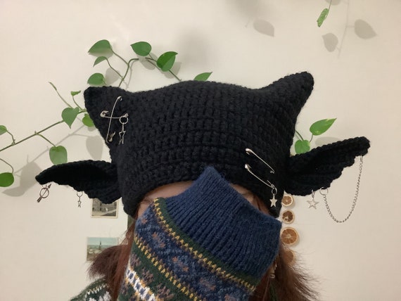 Knit Cat Ear Beanie: Winter Cat Hat - Etsy