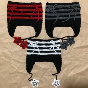 Gorro de oreja de gato, gorro con solapa de oreja, gorro de gato estrella, gorro de gato de ganchillo, gorro de gato a rayas