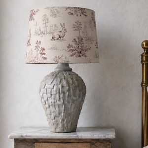 GORONWY - Large Vintage Ceramic Table Lamp - Textured Stone Finish - Hand Restored One-of-a-Kind Lamp