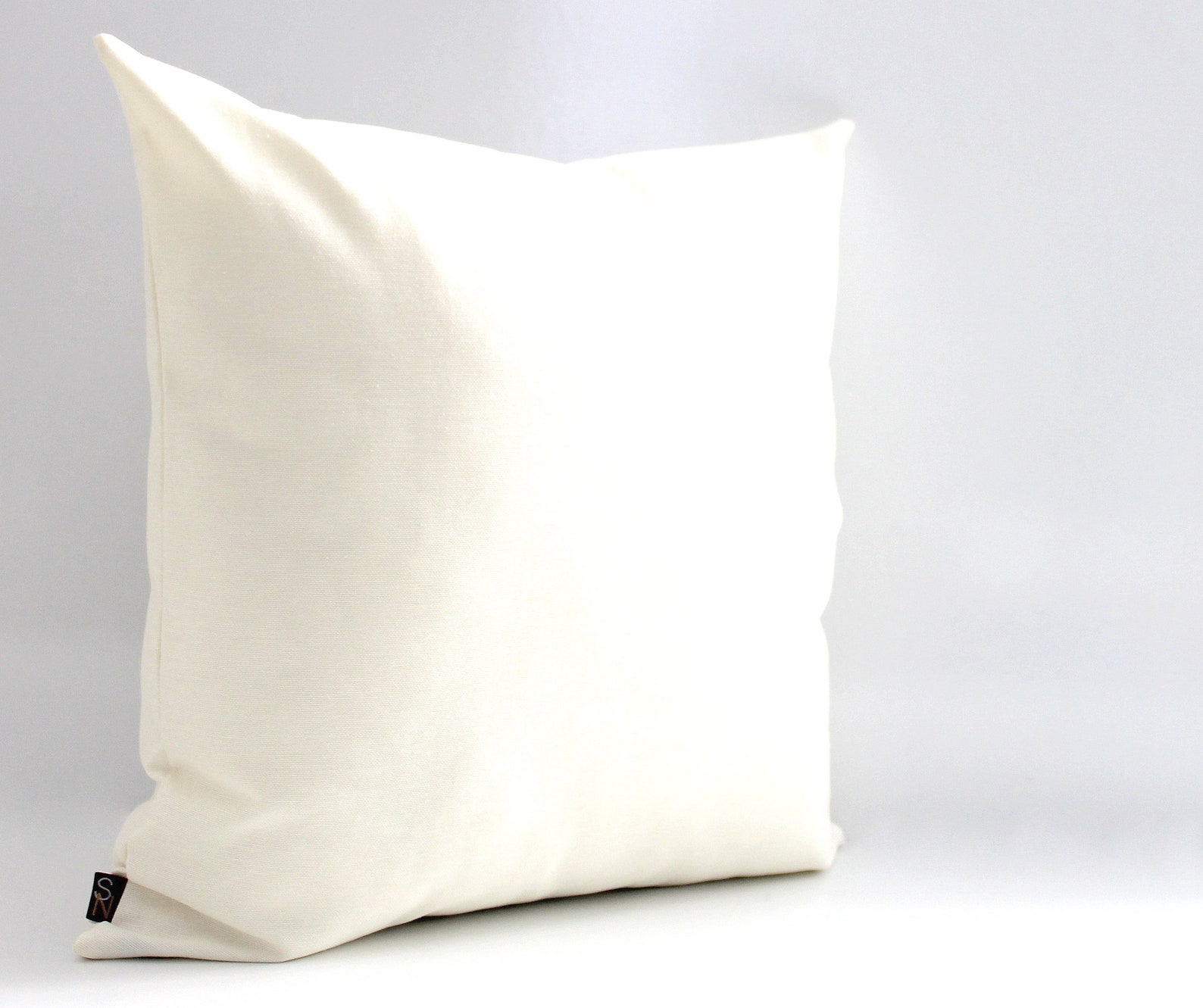 Cream Pillow Cover Solid Color Cotton All Sizes Throw Etsy