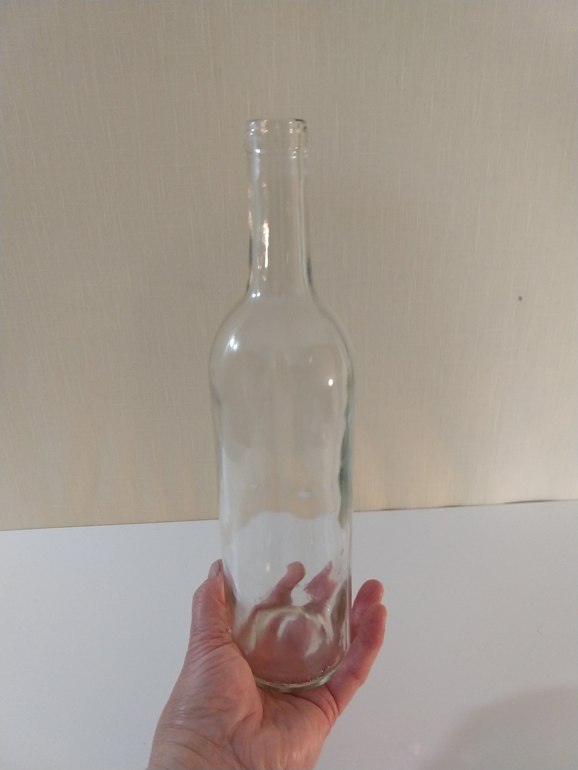 Vintage Bottle With Punt Clear Wavy Glass Bottle Deep Kick up 750 Ml 25