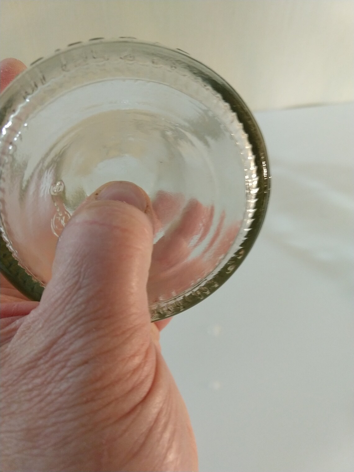 Vintage bottle with punt clear wavy glass bottle deep kick up Etsy