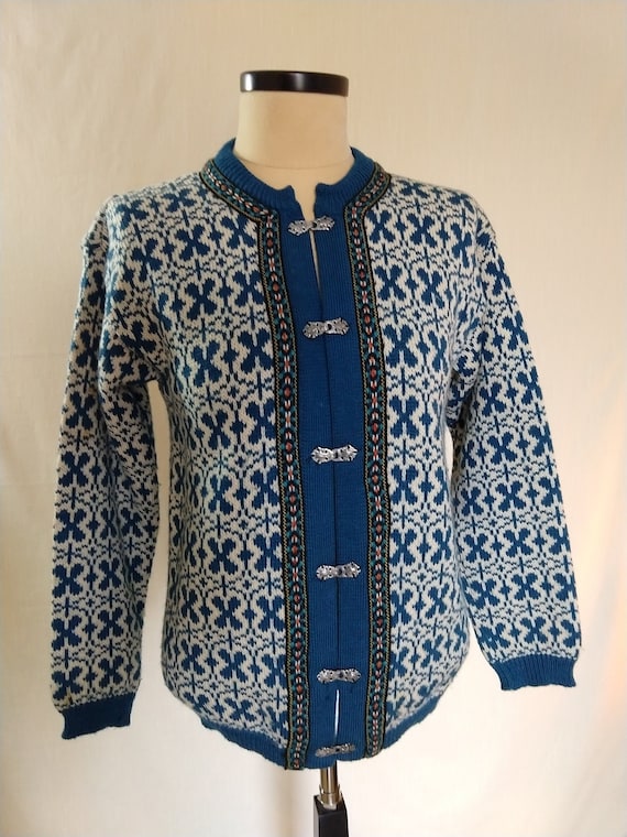 Vintage Norwegian Dirdalstrikk Cardigan Sweater, 1