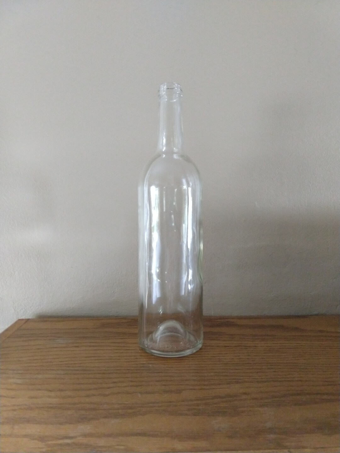 Vintage Bottle With Punt Clear Wavy Glass Bottle Deep Kick up 750 Ml 25