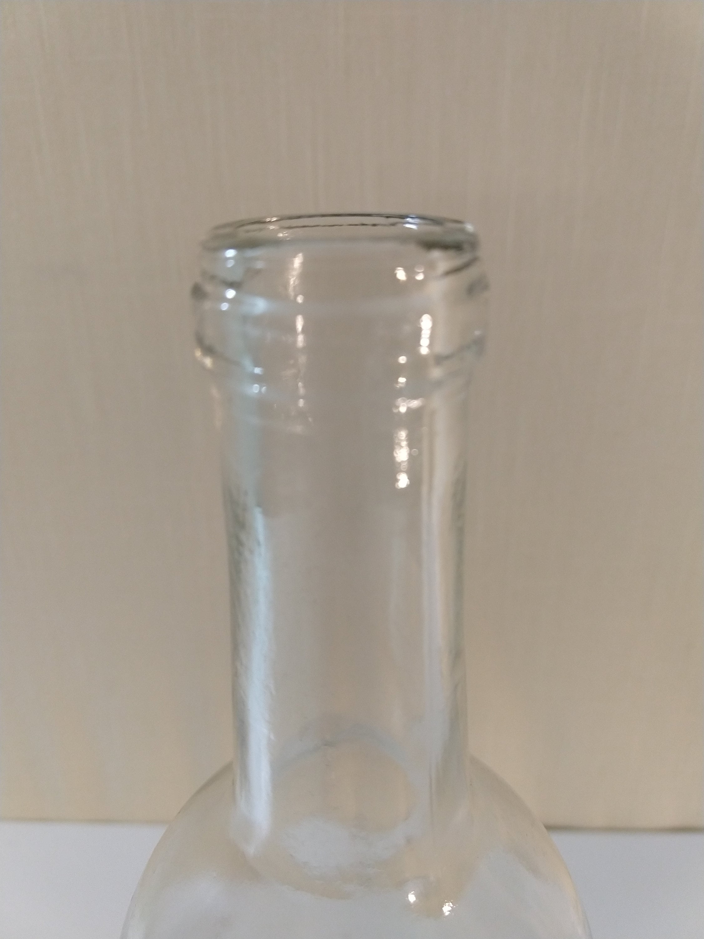 Vintage Bottle With Punt Clear Wavy Glass Bottle Deep Kick up 750 Ml 25