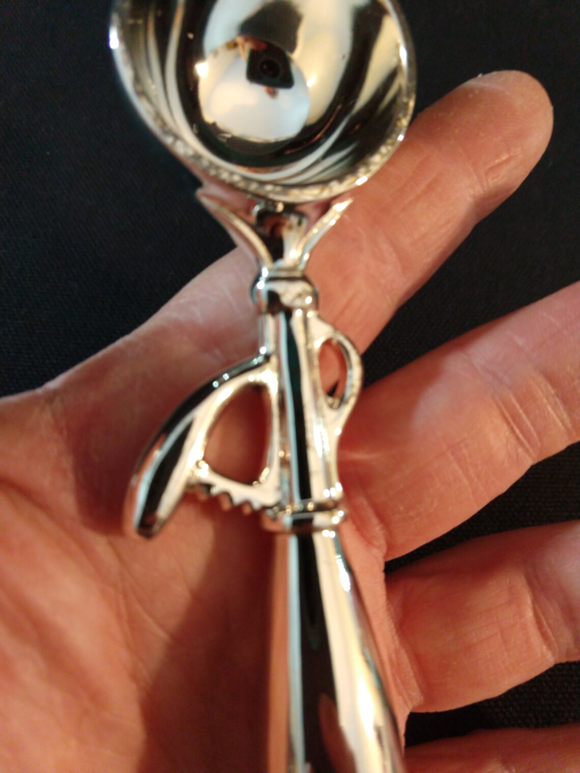 Partylite Ice Cream Scoop Snuffer, Silverplated Snuffer in Ice Cream