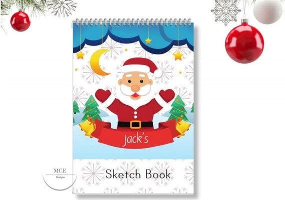 Ho Ho Ho Santa Personalised A4 Sketch Pad Drawing Book Art Pad