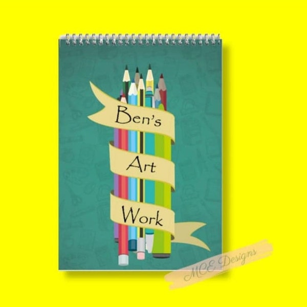 Pencils Personalised A4 Sketch pad / Drawing book/ Art pad.Personalised gift Pencil