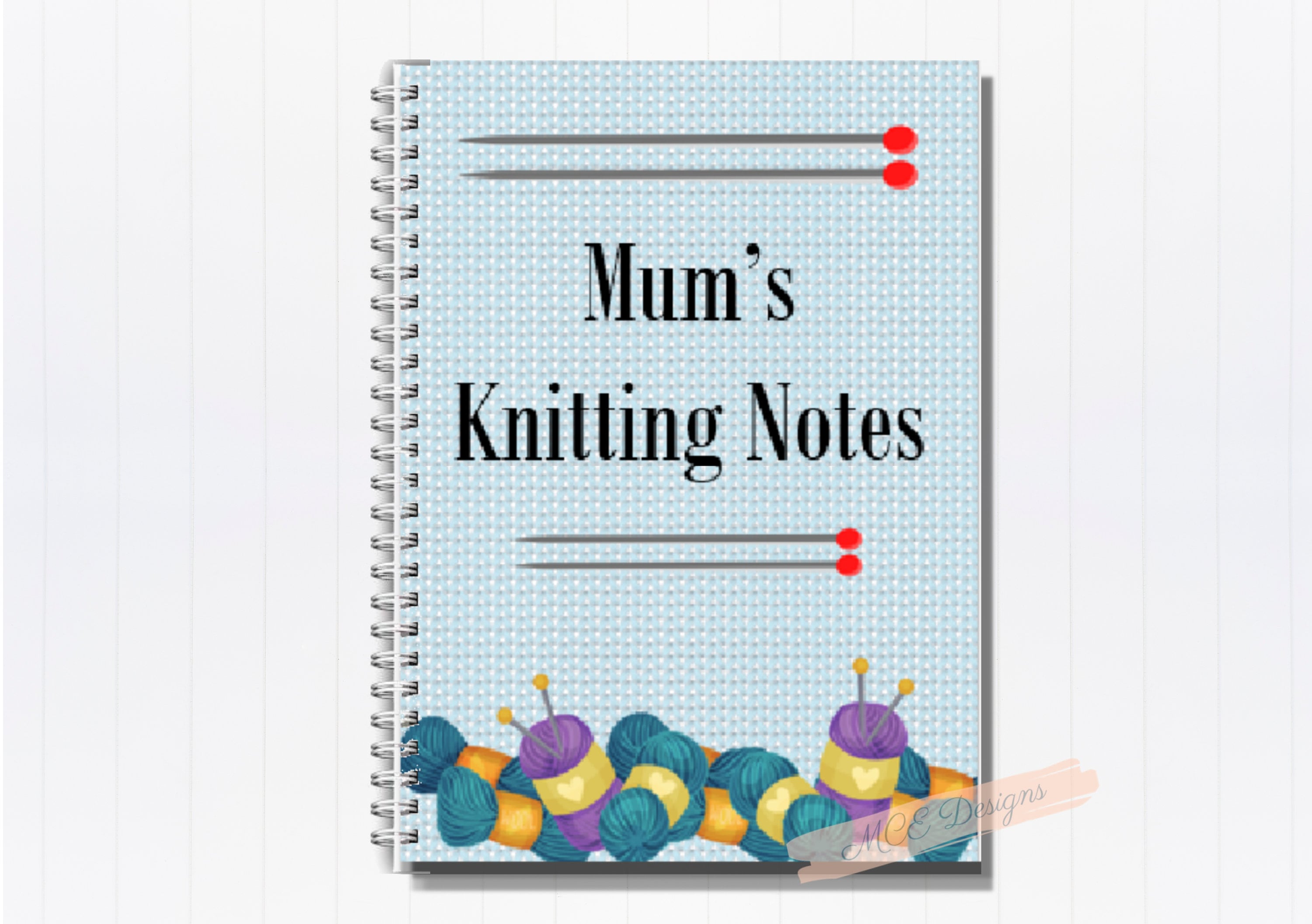 Knitting Notes,a5 Personalised Notebook/journal/personalised Gift ...