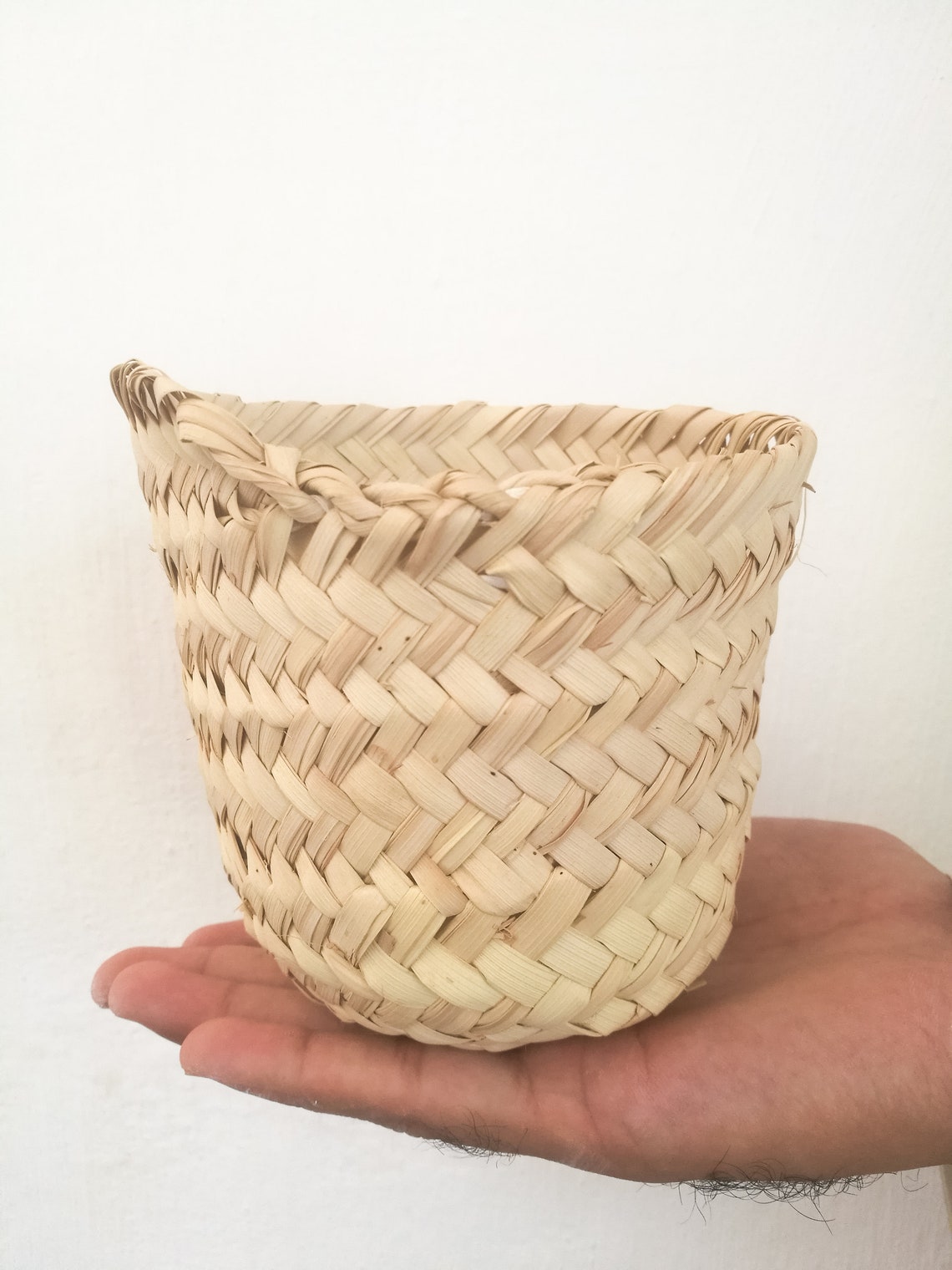 Mini Straw Basket Storage Basket Mini Woven Palm Leaf Etsy