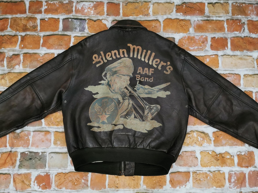 Avirex Usa A2 Piliten Vintage Leather Jacket 1943 GLENN MILLER Air