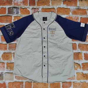 Chevignon Vintage Jersey Baseball Varsity blue white NEW MIDGETS Casual