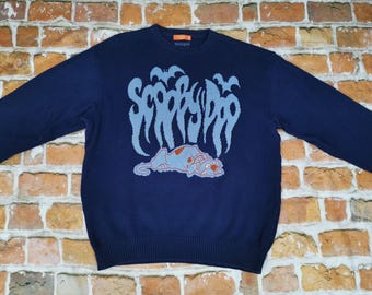 Iceberg History Vintage Pullover Warner Bros blue Dog Scooby Doo Comic Casual