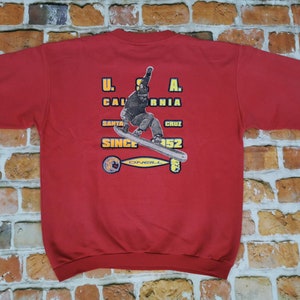 Maglione vintage Oneill usa CALIFORNIA SNOWBOARD 1952 SANTA Cruz Casual