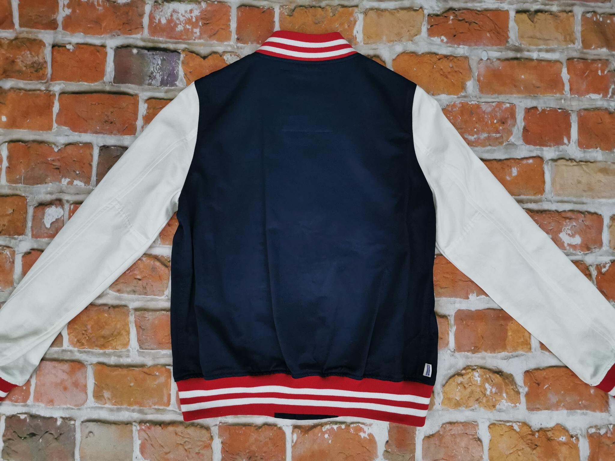 Franklin and Marshall Varsity Baseball Jacket Vintage Red Blue