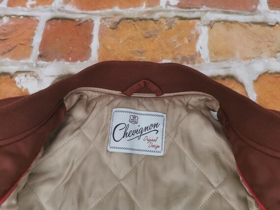 Chevignon Vintage Bomber Jacke bordeaux weinrot C… - image 8