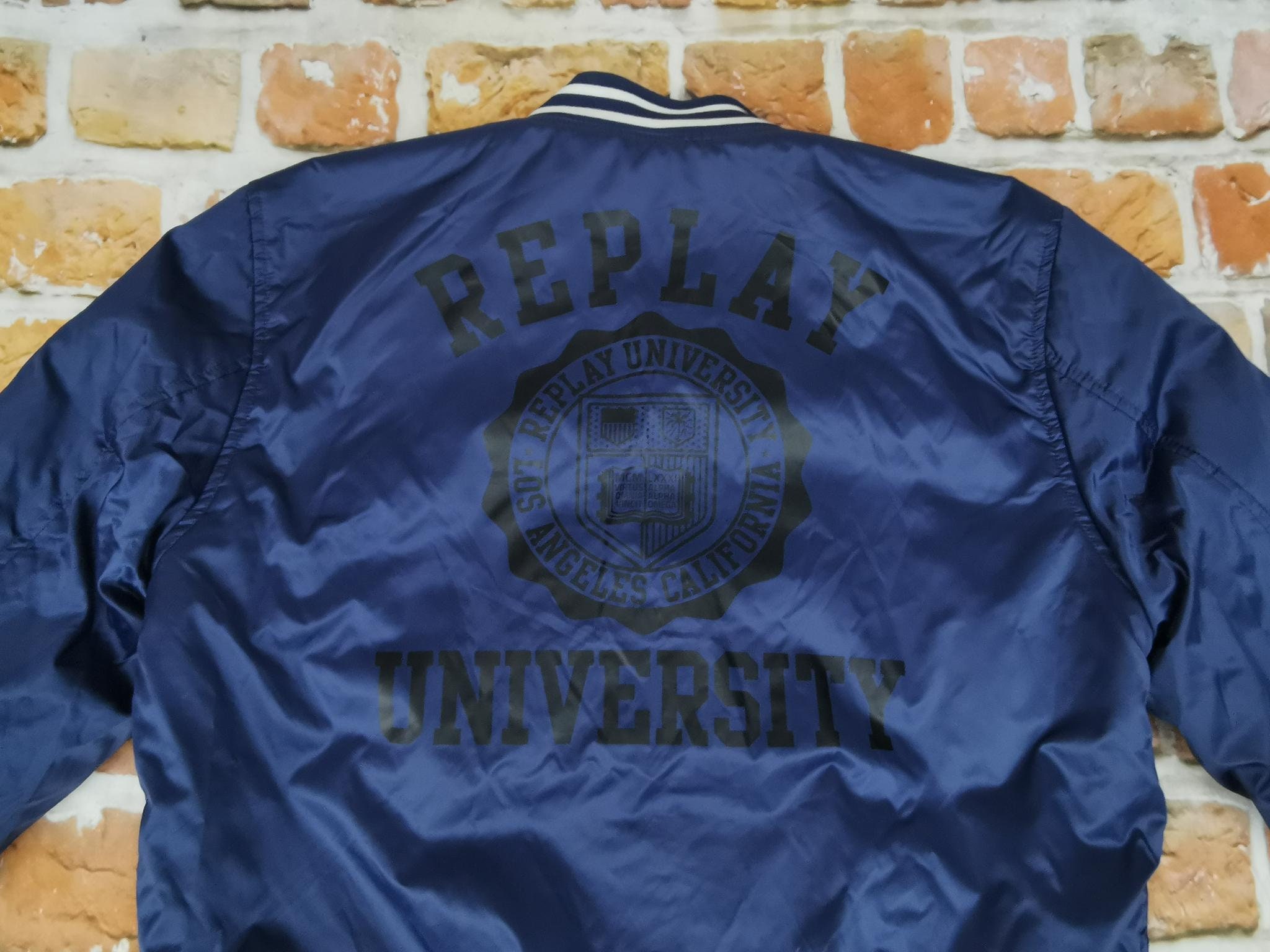 We Are Replay reversible bomber jacket with embroidery