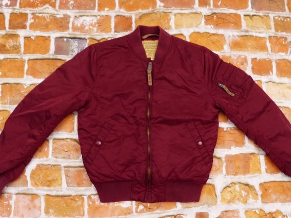 vlot Syndicaat Soms Alpha Industries Bomber Jacket Bordeaux Wine Red Casual Ma1 - Etsy