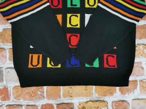 Carlo Colucci Vintage Pullover sehr bunt Label Bu… - image 7