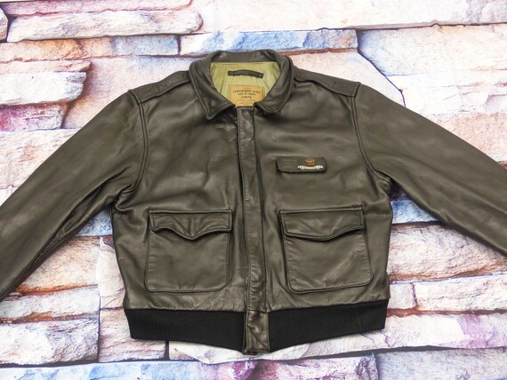 Chevignon Leather Jacket - Old Flight Airs Corps