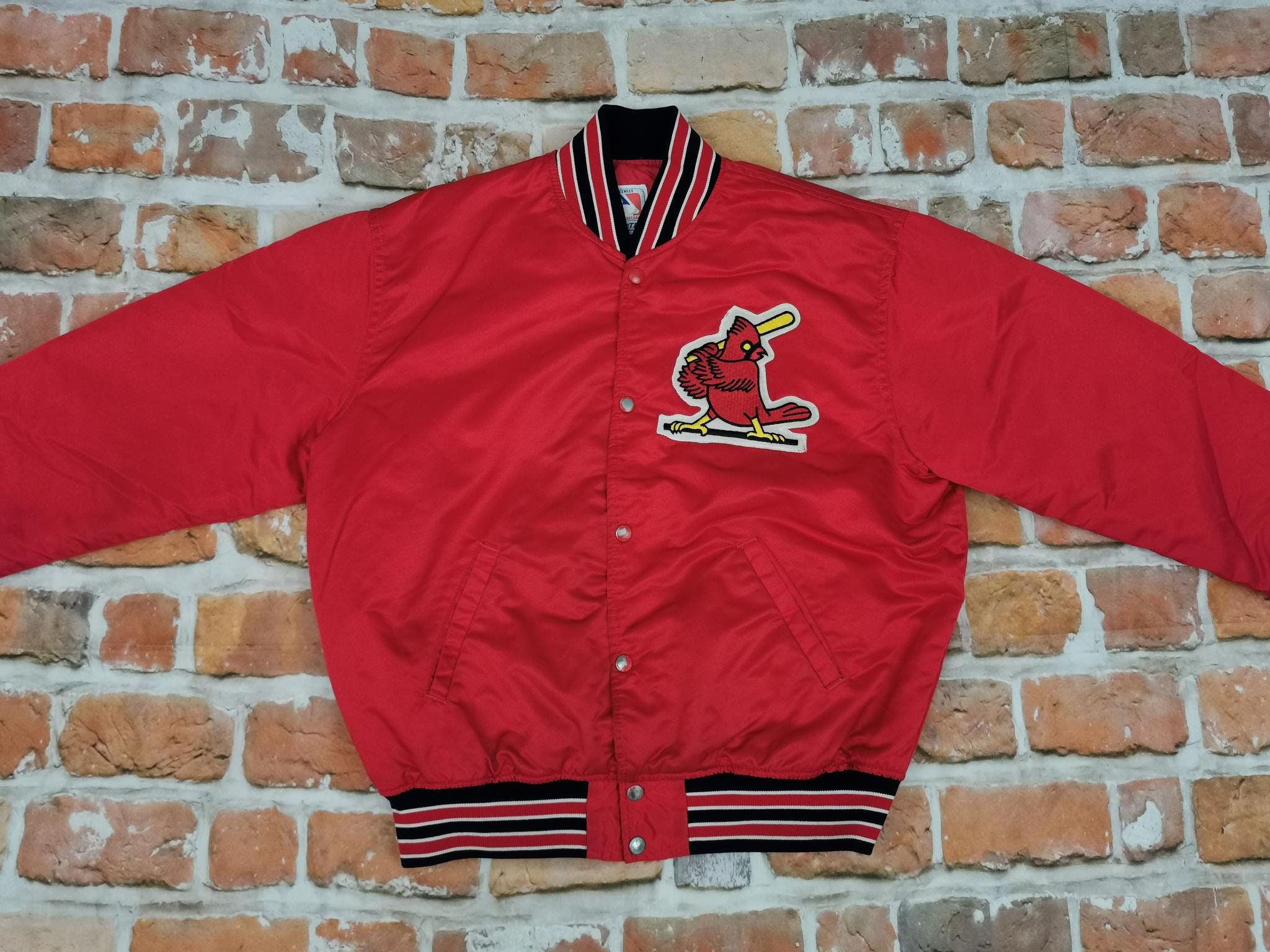 Vintage 80s St Louis Cardinals Starter Jacket L Red MLB Baseball