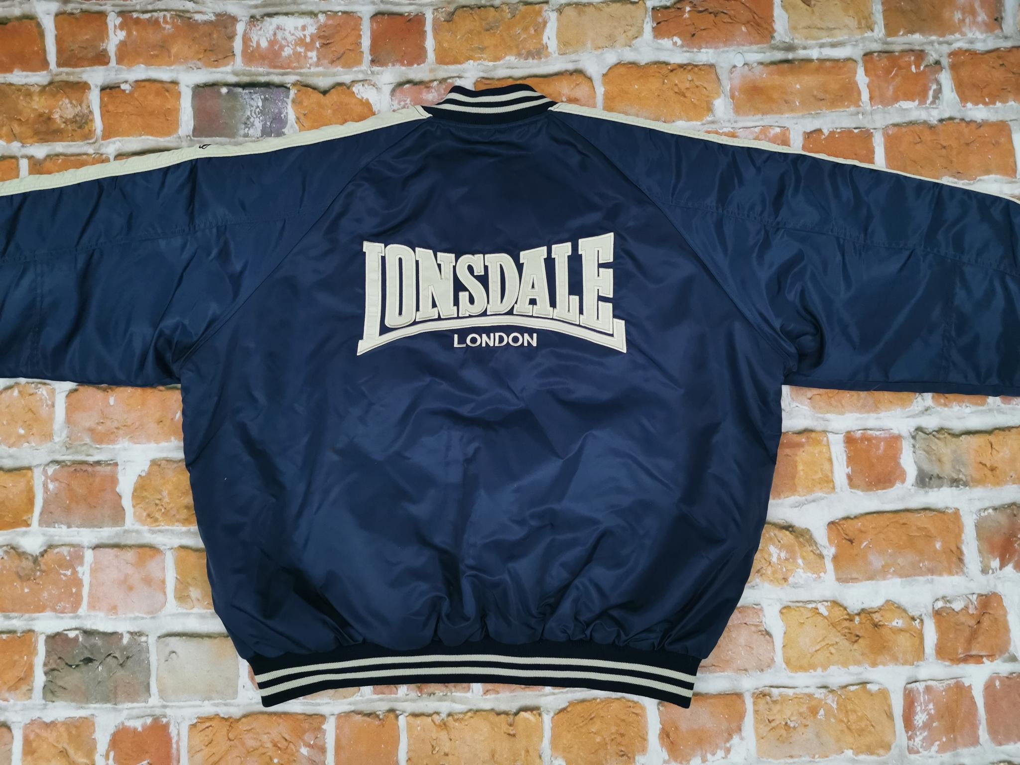 Lonsdale London Vintage Bomber Jacke blau Boxen Boxclub Boxing Casual