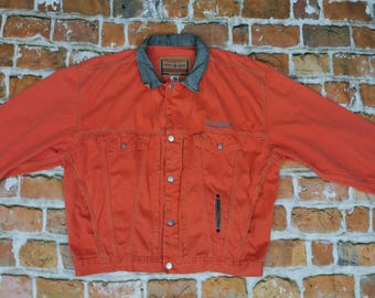 Chaqueta vaquera Diesel Vintage Denver Trucker, color naranja, de la línea básica informal de Industry.