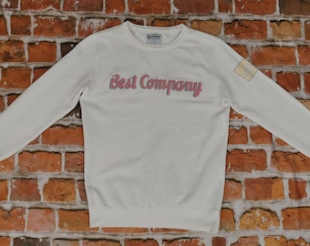 Jersey vintage de Best Company Olmes Carretti blanco nieve golf casual