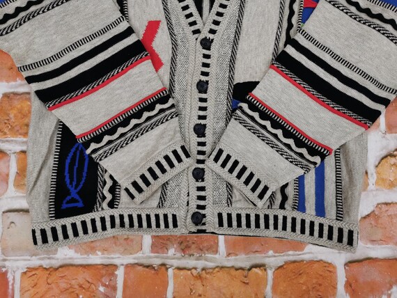 Carlo Colucci vintage cardigan Indian pattern col… - image 7