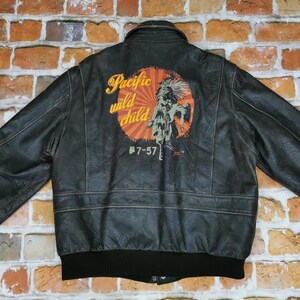 Chevignon Vintage Leather Jacket PACIFIC WILD CHILD Brown Casual