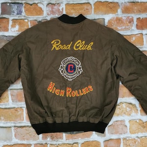 Chevignon vintage reversible jacket ROAD Club HIGH ROLLERS brown casual