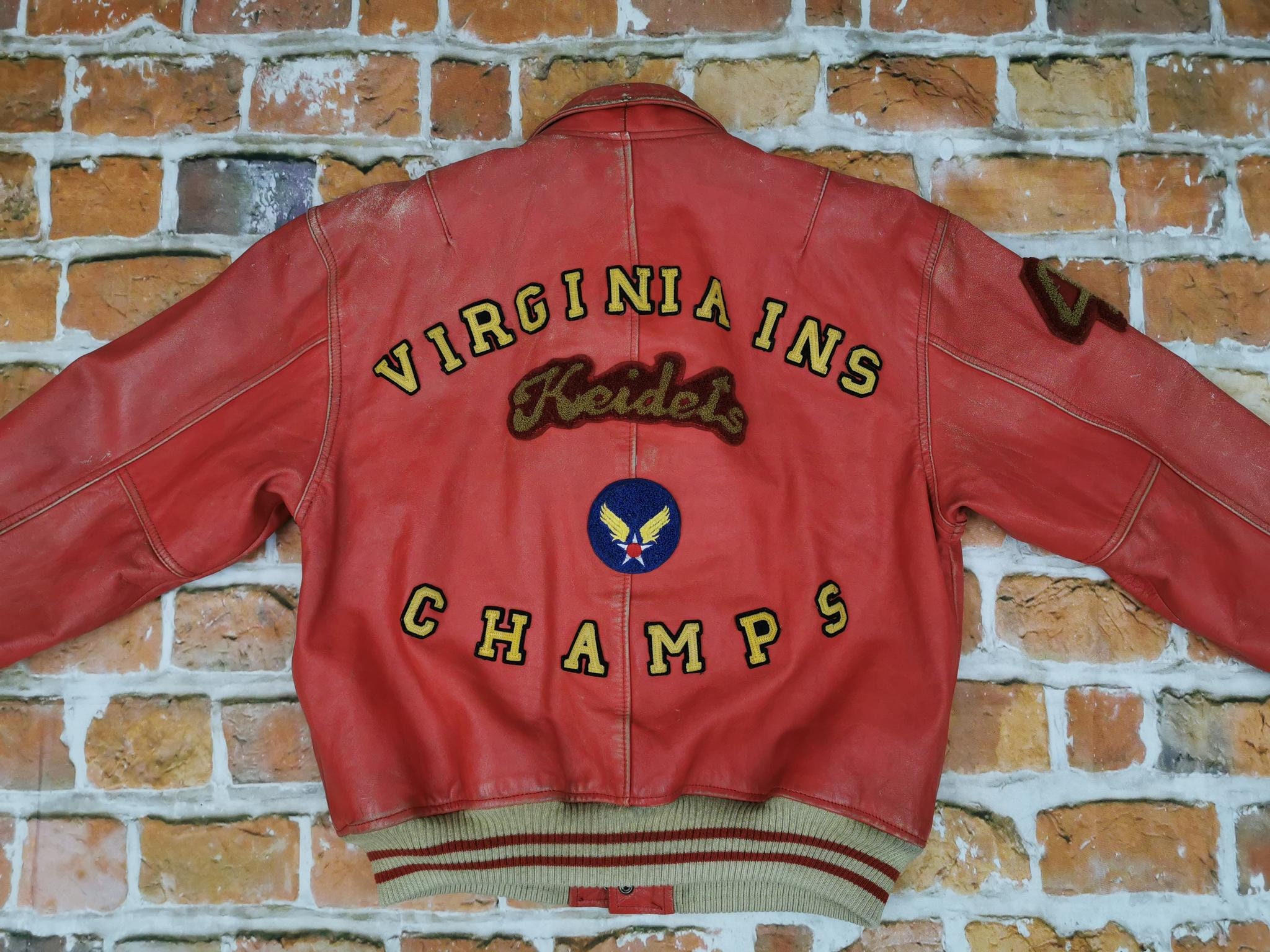 Avirex Usa Varsity Leather Jacket VIRGINIA MILITARY INSTITUTE - Etsy