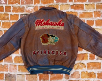 avirex leather bomber jacket