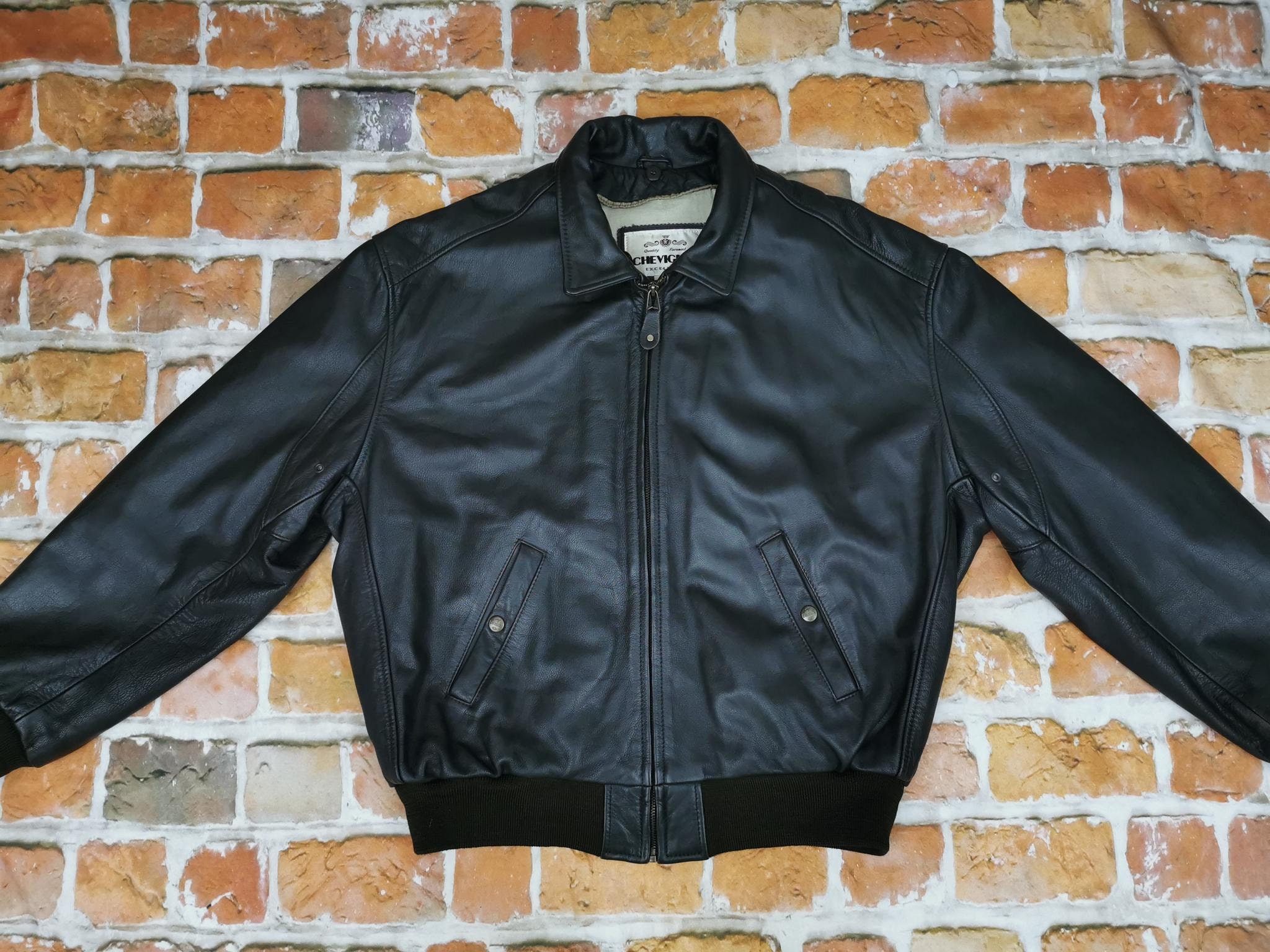 Chevignon Vintage Leather Jacket EXCELLENCE Brown Kent